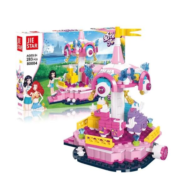 Imagem de Bloco de Montar Carrosel Dream Town 283 Pecas - Jie Star 80004