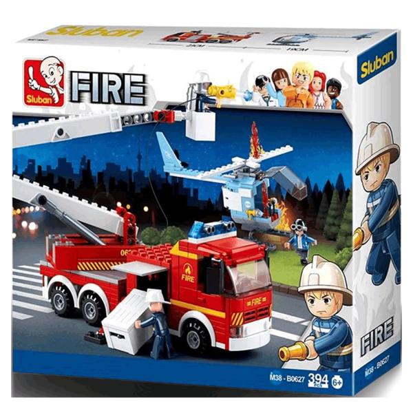 Bloco de Montar Cubic Caminhão de Bombeiro Plataforma 394Pçs - Multikids Imagem de Bloco de Montar Cubic Caminhão de Bombeiro Plataforma 394Pçs