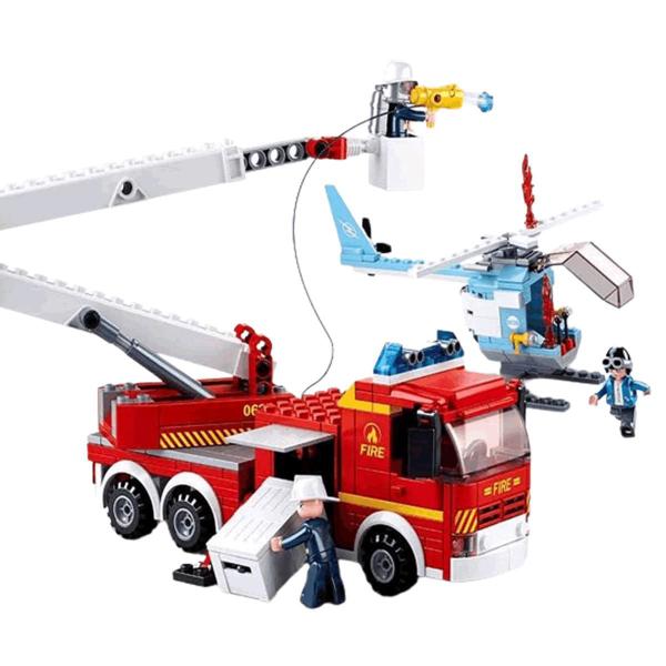 Bloco de Montar Cubic Caminhão de Bombeiro Plataforma 394Pçs - Multikids Imagem de Bloco de Montar Cubic Caminhão de Bombeiro Plataforma 394Pçs