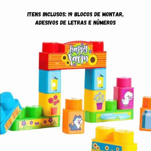 Imagem de Bloco de Montar Infantil Baby Land Fazendinha Cardoso 8026