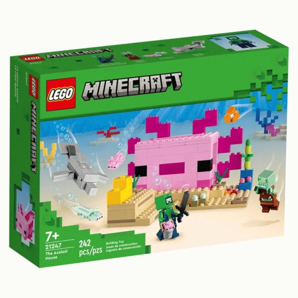 Imagem de Bloco de Montar Lego Minecraft A Casa do Axolotl 242pç 21247