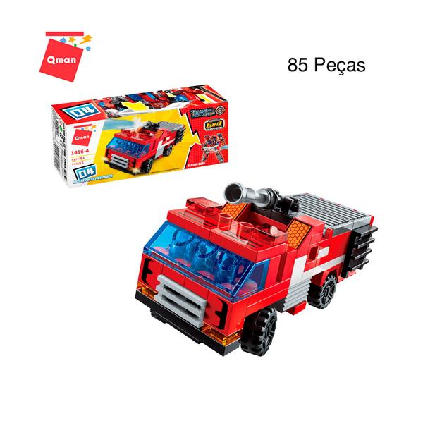 Imagem de Bloco de montar qman - trans collector - bombeiro autobomba (water pulse fire truck) 4/6