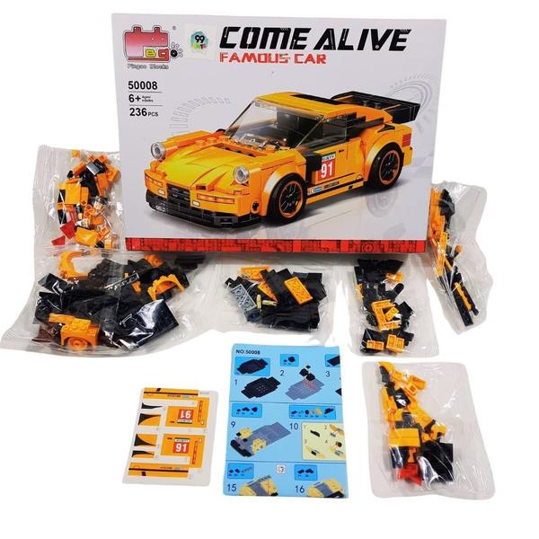 Bloco De Montar Serie Carrinho Famous Car 236 Peças - Pingão Blocks Imagem de Bloco De Montar Serie Carrinho Famous Car 236 Peças