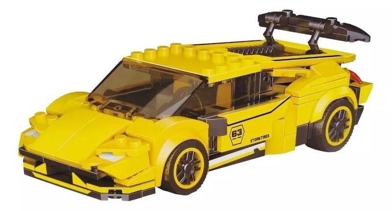 Bloco de Montar Serie Carrinho Famous Car 328 Peças - Pingão Blocks Imagem de Bloco de Montar Serie Carrinho Famous Car 328 Peças