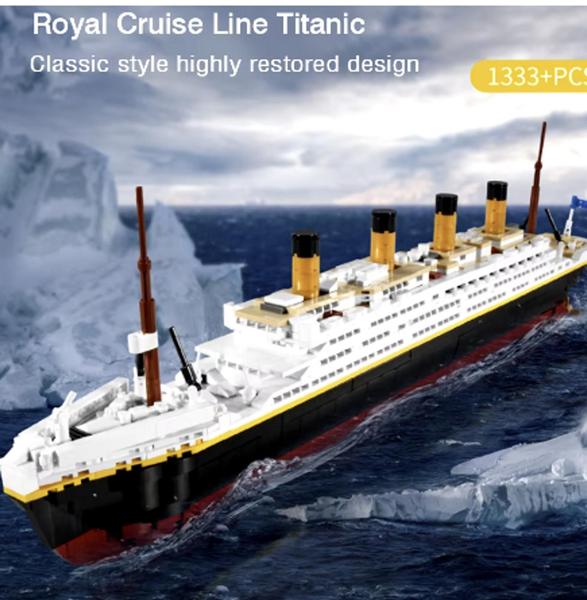 Bloco de Montar Titanic Grande 1333 + pçs - negcertltd Imagem de Bloco de Montar Titanic Grande 1333 + pçs