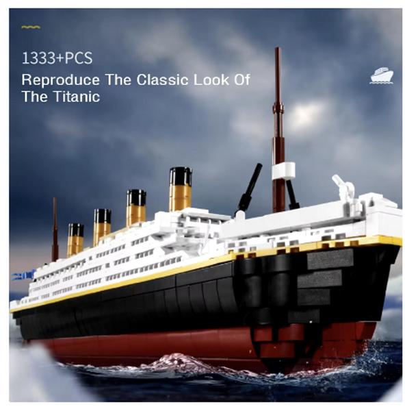Bloco de Montar Titanic Grande 1333 + pçs - negcertltd Imagem de Bloco de Montar Titanic Grande 1333 + pçs
