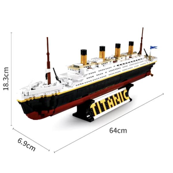 Bloco de Montar Titanic Grande 1333 + pçs - negcertltd Imagem de Bloco de Montar Titanic Grande 1333 + pçs