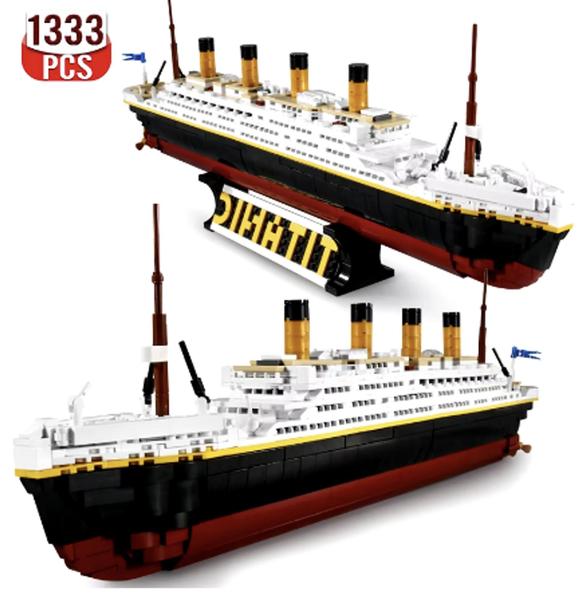 Bloco de Montar Titanic Grande 1333 + pçs - negcertltd Imagem de Bloco de Montar Titanic Grande 1333 + pçs