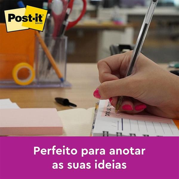 Imagem de Bloco de notas adesivas Notefix Azul 76x102mm 100 folhas 3M