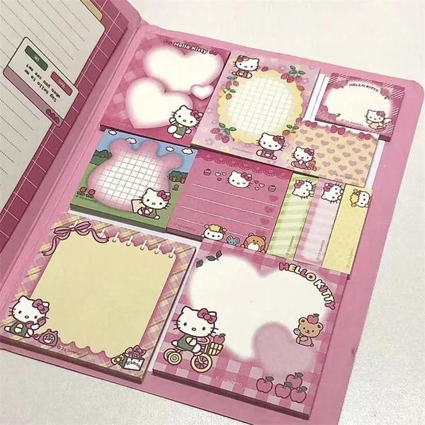 Imagem de Bloco de Notas Kawaii com Hello Kitty, Cinnamoroll e Kuromi - Para Estudantes e Escritório