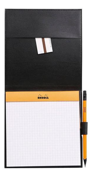 Imagem de Bloco De Notas Rhodia 14,5x14,5cm 80 Folhas Capa Couro Black