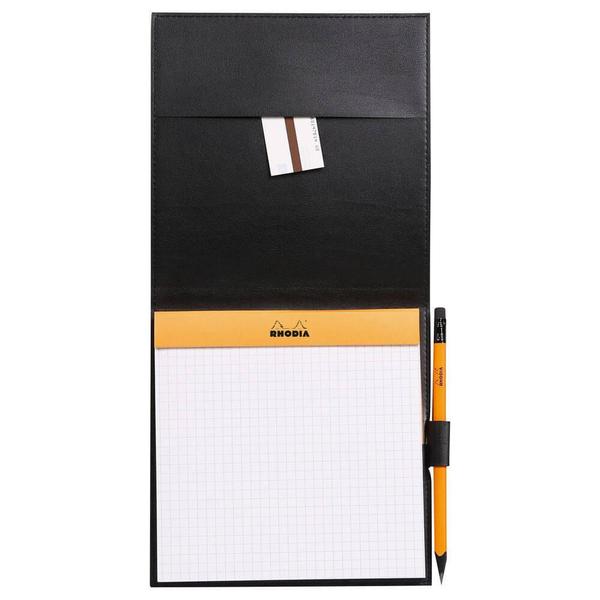 Imagem de Bloco de Notas Rhodia Boutique 14,5x14,5cm 80 Folhas Capa Couro Preto