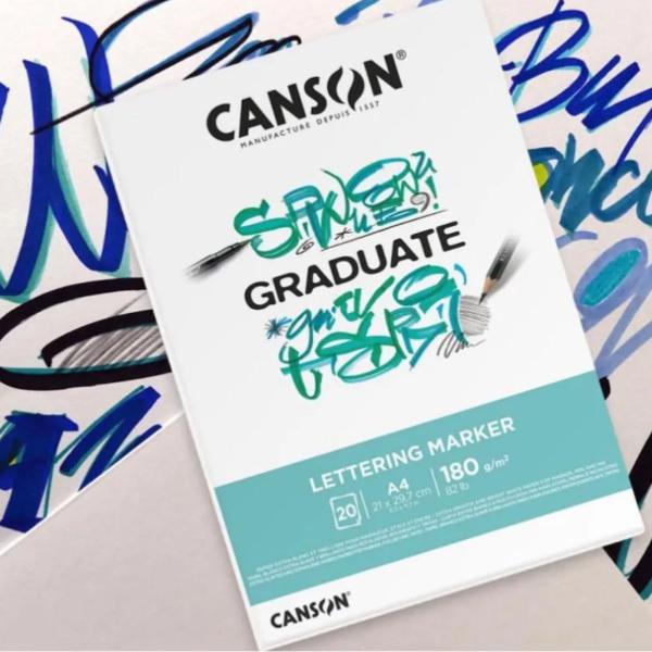 Imagem de Bloco de Papel Graduate Lettering Marker A4 180g Canson 20 Folhas