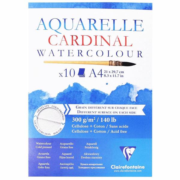 Bloco de Papel Para Aquarela Cardinal A4 300G CLAIREFONTAINE, Branco Imagem de Bloco de Papel Para Aquarela Cardinal A4 300G CLAIREFONTAINE, Branco