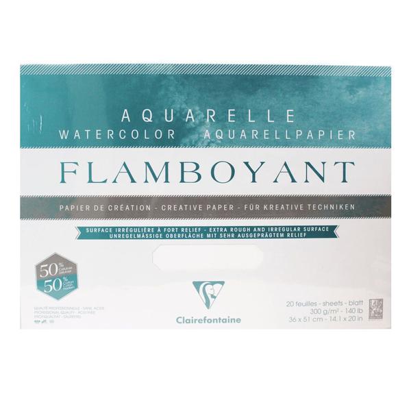 Imagem de Bloco de papel para Aquarela Clairefontaine Flamboyant 36X51 cm - 300g - 20 Folhas