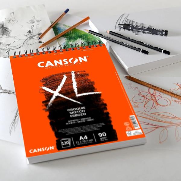 Imagem de Bloco de Papel Xl Croquis A4 Canson 90g 120 Folhas