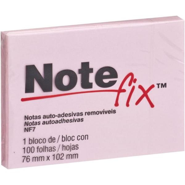 Imagem de Bloco de Recado Autoadesivo Notefix 100F.76MMX102MM Rosa