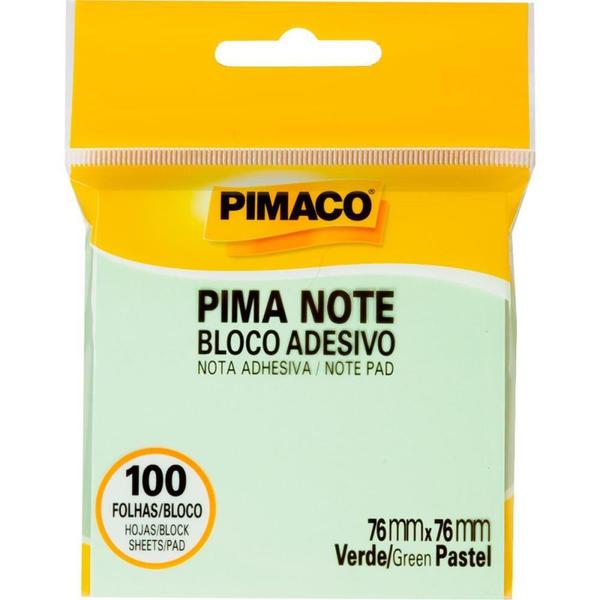 Imagem de Bloco de Recado Autoadesivo Pimanote Verde 76X76MM 100FLS