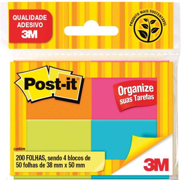 Imagem de Bloco de Recado POST-IT 653 Tropical 38X50MM 50FL. PCT com 04 - Gna