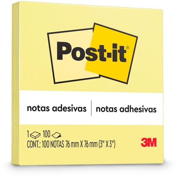 Imagem de Bloco de Recado POST-IT 76X76MM Amarelo 100FLS.