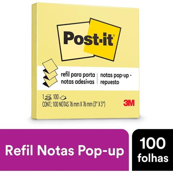 Imagem de Bloco de recado post-it 76x76mm amarelo 100fls. 3m