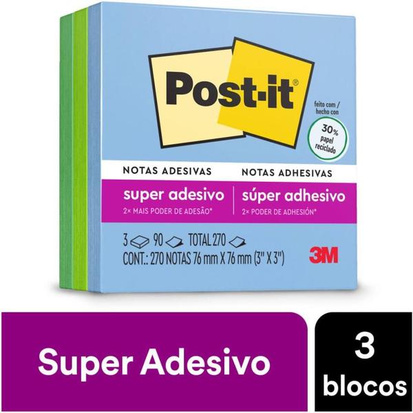 Imagem de Bloco de Recado POST-IT Colecao Oasis 76X76MM