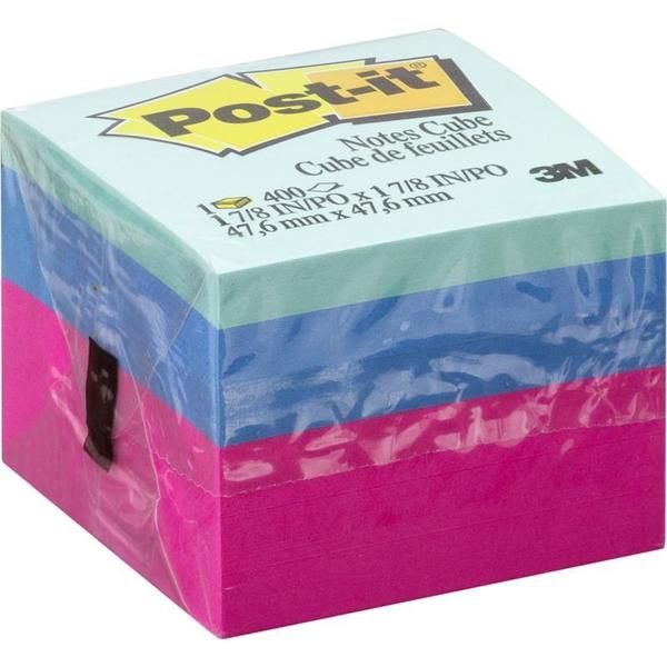 Imagem de Bloco de recado post-it neon cubinho 4,75x4,75cm 400f. 3m