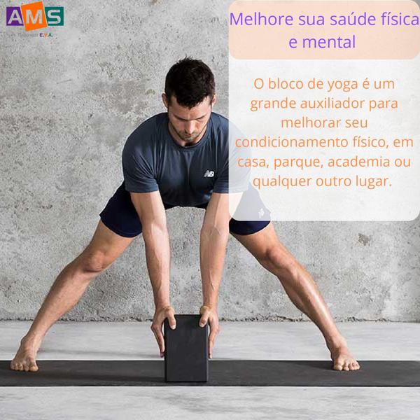 Imagem de Bloco de yoga pilates alongamento 23x13x7cm tijolinho de ioga