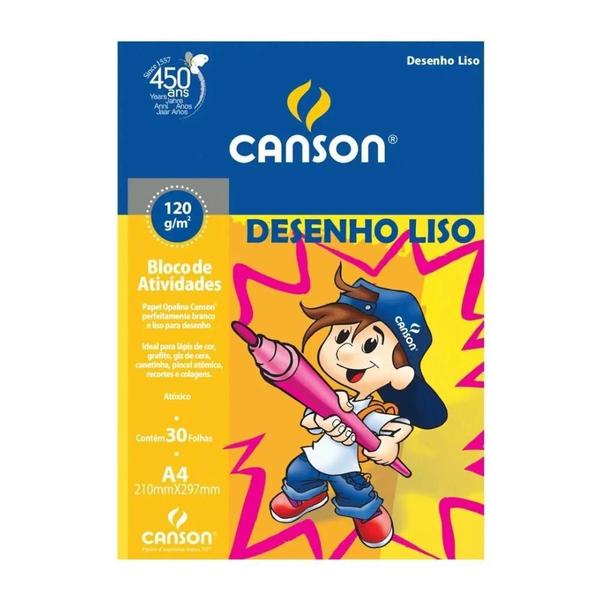 Imagem de Bloco Desenho A4 Canson 120G Super Sulfite 30 Folhas