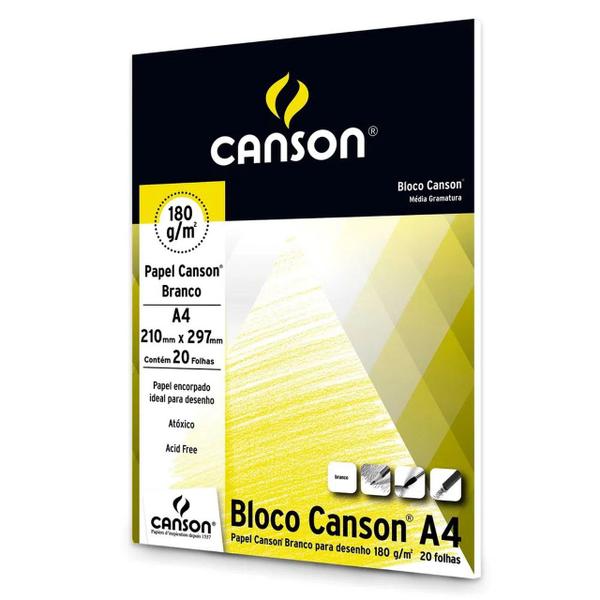 Imagem de Bloco Desenho Branco 180g Canson