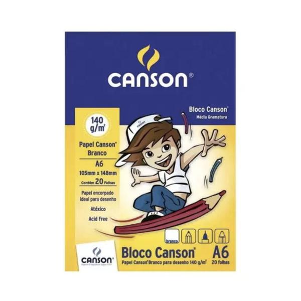 Imagem de Bloco Desenho CANSON Infantil Branco 140g/m2