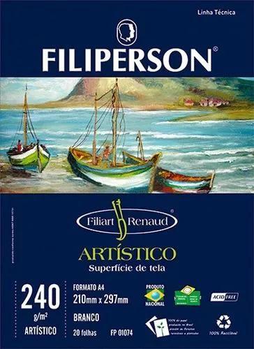 Imagem de Bloco Filiart Renaud Artístico Filiperson A4 240gr 20fl