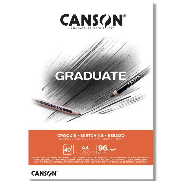 Imagem de Bloco Graduate Croquis A4 96g/m com 40 Folhas Canson C400110362