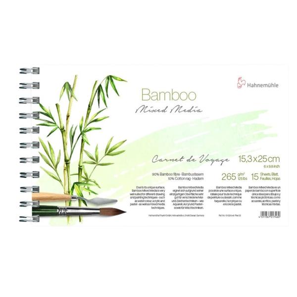 Imagem de Bloco Hahnemuhle Bamboo Técnicas Mistas - Carnet de Voyage 15,3x25cm 15 Folhas