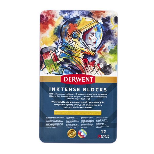 Imagem de Bloco Inktense Derwent com 12 cores