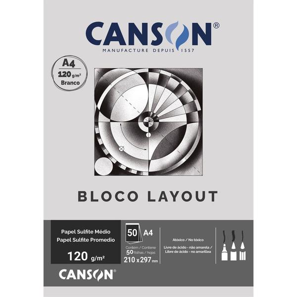 Imagem de Bloco Layout Canson 120g A4 50 Fls