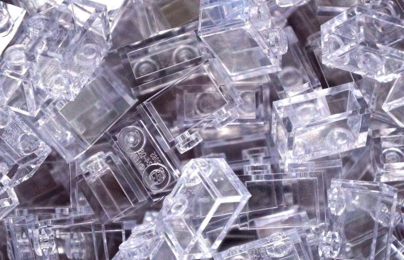 Bloco Lego Transparente 1x2 em Massa de 50 Imagem de Bloco Lego Transparente 1x2 em Massa de 50