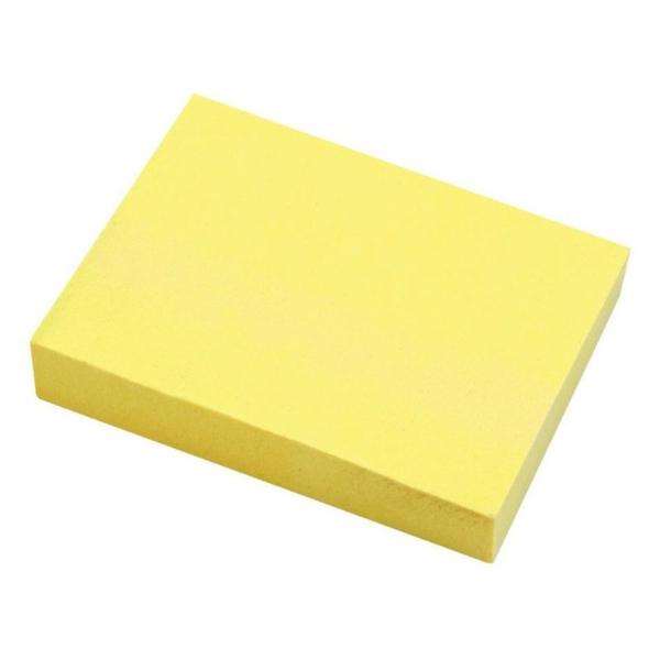 Imagem de Bloco Liso Com 100 Post It Amarelo Claro Notas 76x102 mm