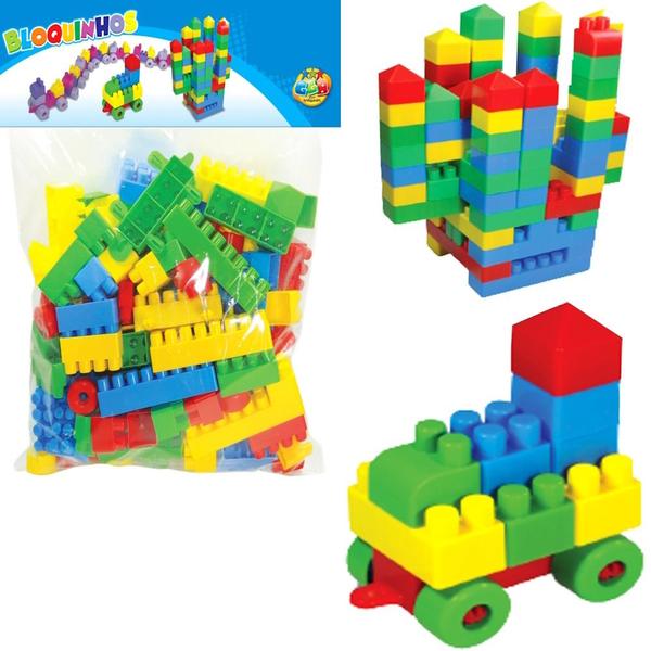 Imagem de Bloco Monta Monta 192 Pçs Brinquedo Infantil Educativo