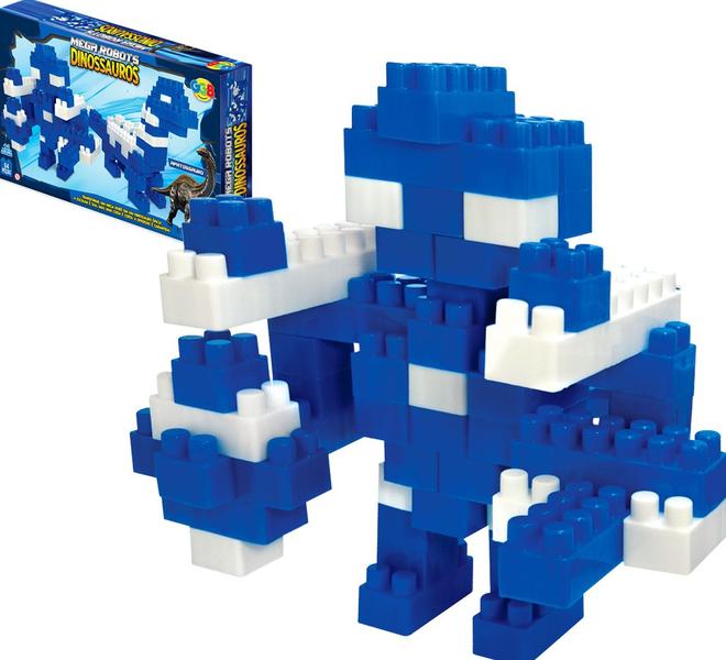 Imagem de Bloco Monta Monta Brinquedo Infantil Dinossauro Kit 64 Peças