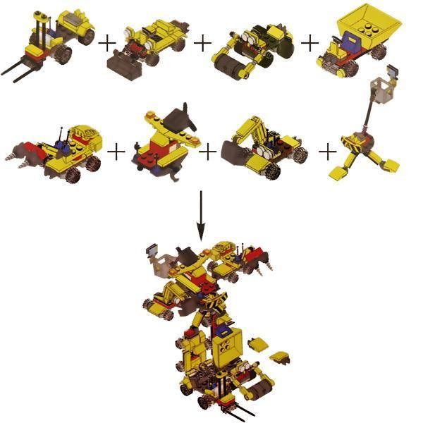 Imagem de Bloco Montar Time Construção Compatível Lego Empilhadeira