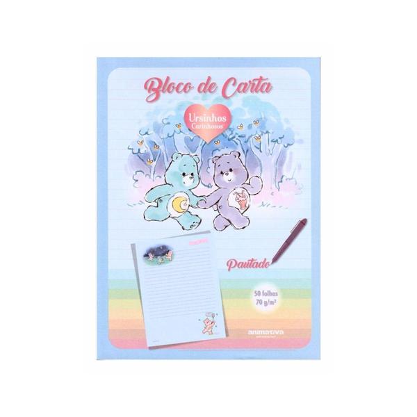 Imagem de Bloco Papel de Carta Animativa Ursinhos Carinhosos Pautado 50 Folhas 179x241mm