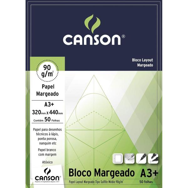 Imagem de Bloco Papel Milimetrado A3+ Canson 90g 50 Folhas