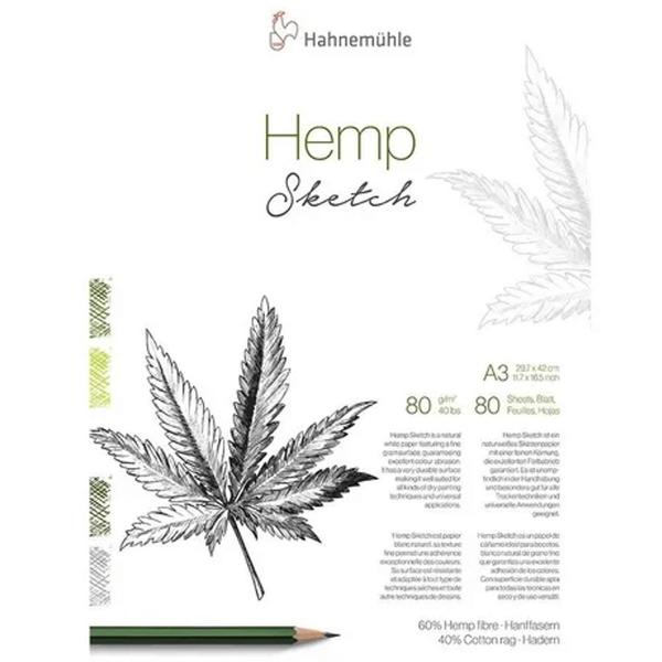 Imagem de Bloco Papel Para Desenho Hemp Sketch Hahnemühle A3