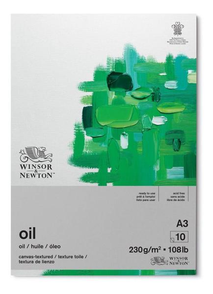 Imagem de Bloco Papel Tinta Óleo Winsor & Newton 230g 10 Folhas A3