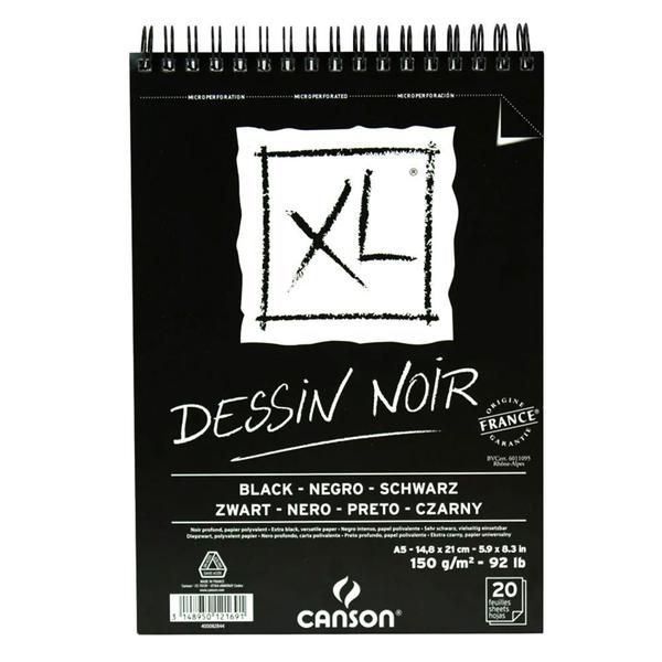 Imagem de Bloco Papel XL Dessin Noir A5 Espiral 150g 20 fls Canson 60082844