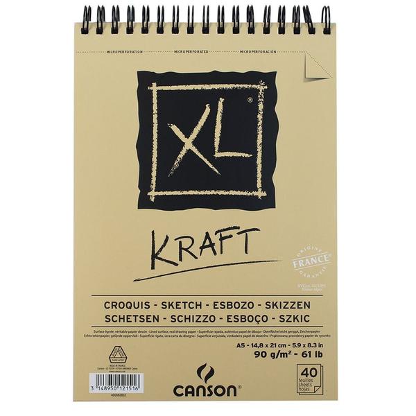 Imagem de Bloco Papel XL Kraft A5 Espiral 90g 40 fls 60082832