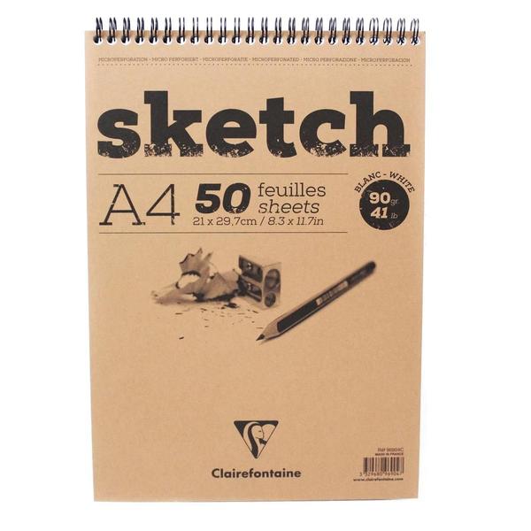 Imagem de Bloco para Desenho e Sketchbook Clairefontaine A4 90g