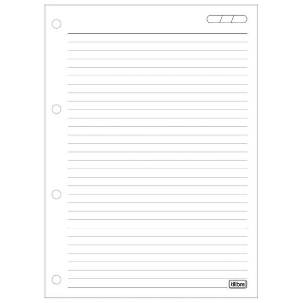 Imagem de Bloco Para Fichário Universitário Pautado 80 Folhas Tilibra