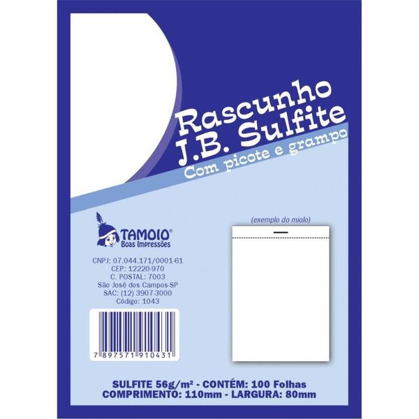 Imagem de Bloco para Rascunho Sulfite 80X110MM com 100 Folhas  Pacote com 10 Unidades